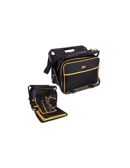 Bolsa de herramientas asiento Iori 41x28x33 cm negro y amarillo